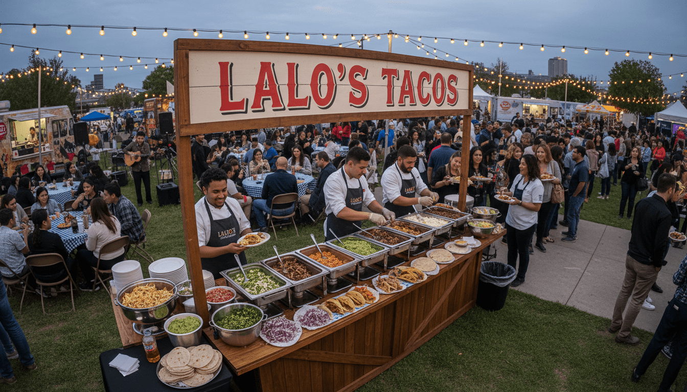 Lalo's Tacos catering service at private event
