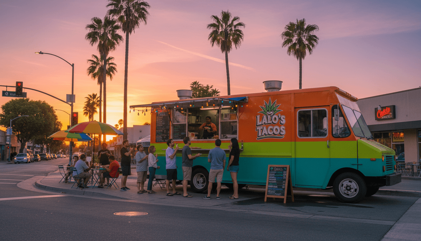 Lalo's Tacos food truck at SW Corner of 51st Ave and Northern