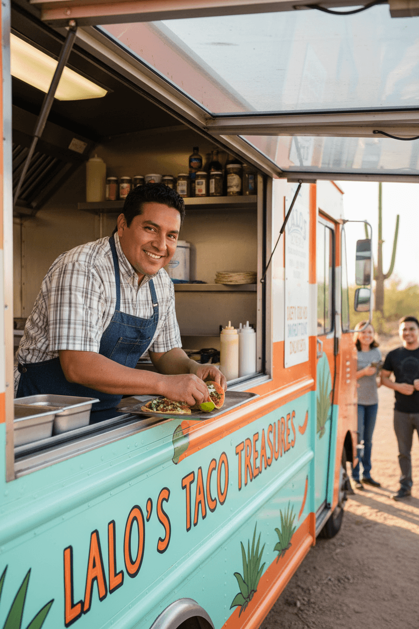 Lalo, owner and chef of Lalo's Tacos food truck